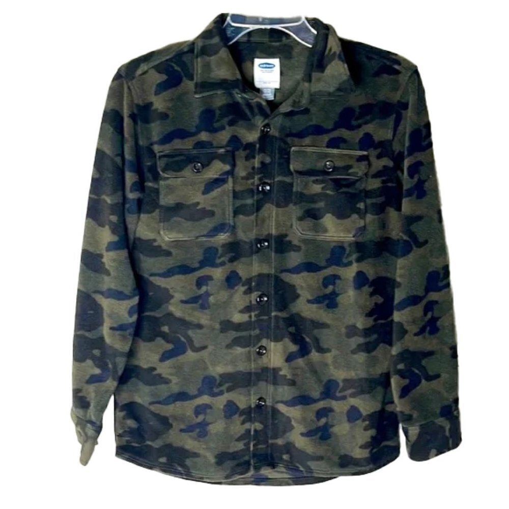 ❤️ OLD NAVY Camo Button Down Sweatshirt Size XL